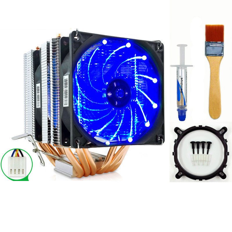 6 Heat Pipe CPU Radiator Quiet Desktop CPU Fan