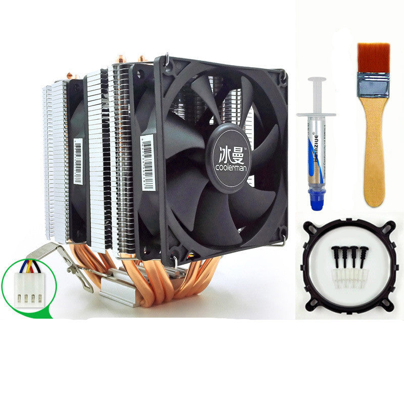 6 Heat Pipe CPU Radiator Quiet Desktop CPU Fan