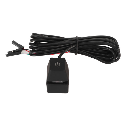 6.6ft PC Power Button with 7 Color Light Blue Switch Mechanical Keys External Power Switch for Desktop PC