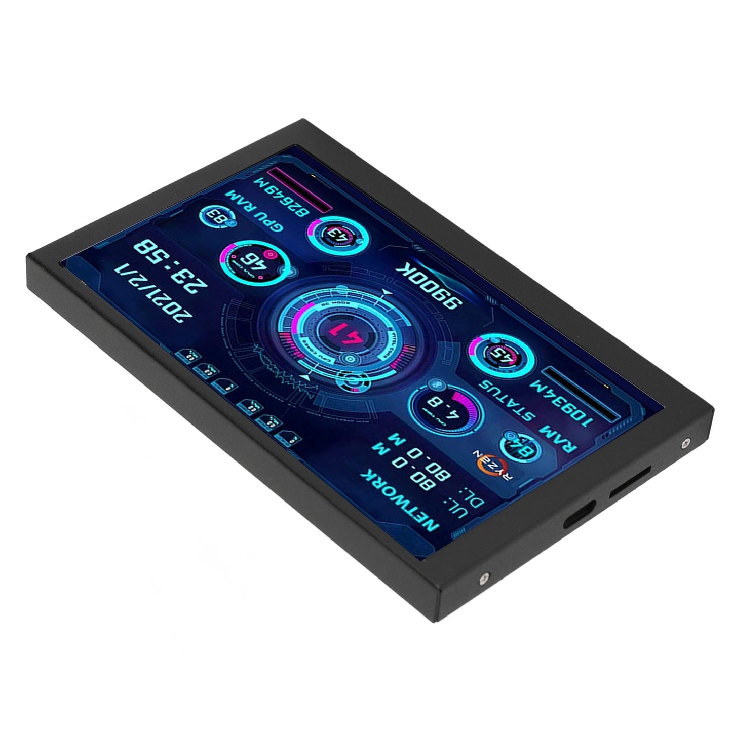 PC CPU Data Monitor 5in IPS USB C TYPE C Temperature Display PC CPU GPU RAM Data Monitor