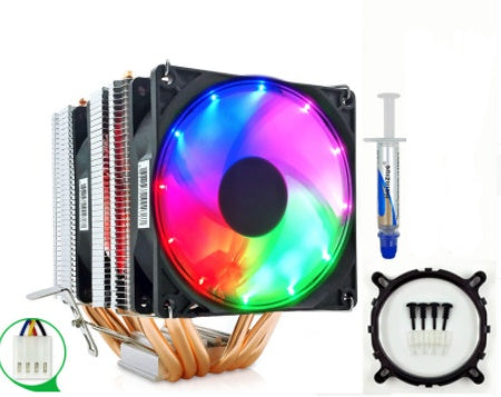 6 Heat Pipe CPU Radiator  Quiet Desktop CPU Fan