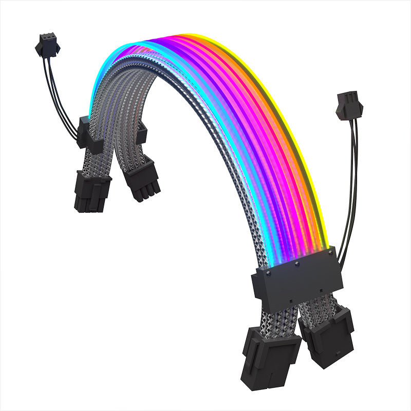 Argb LED Graphics Card Extension Cable Dual 8P Dual Headlights