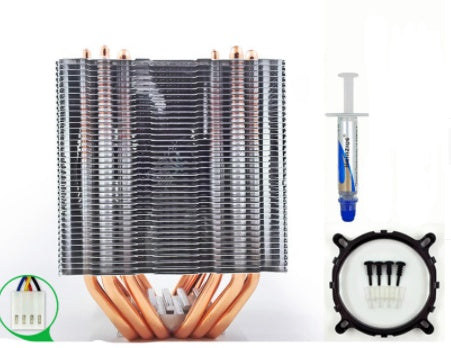 6 Heat Pipe CPU Radiator  Quiet Desktop CPU Fan